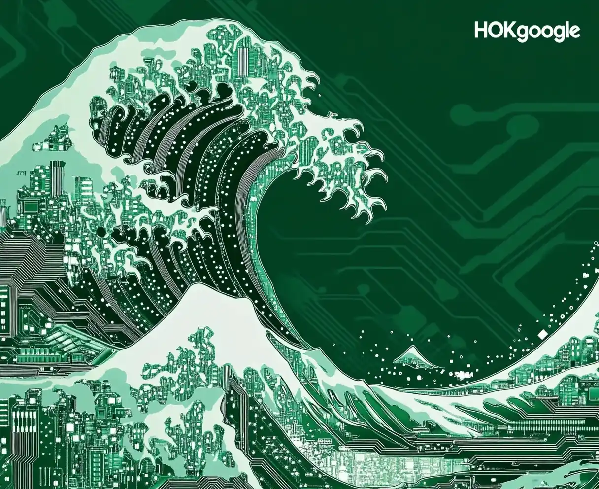 Digital Wave Circuit Board Midjourney 提示词生成效果