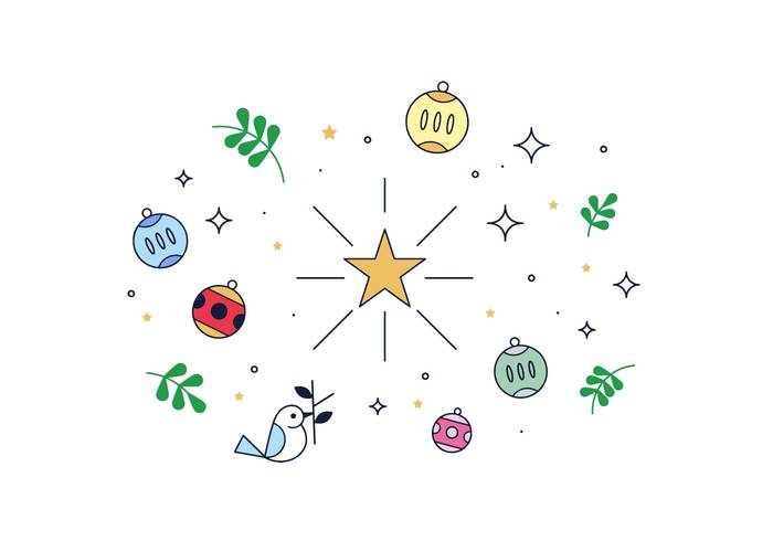 免费圣诞星矢量