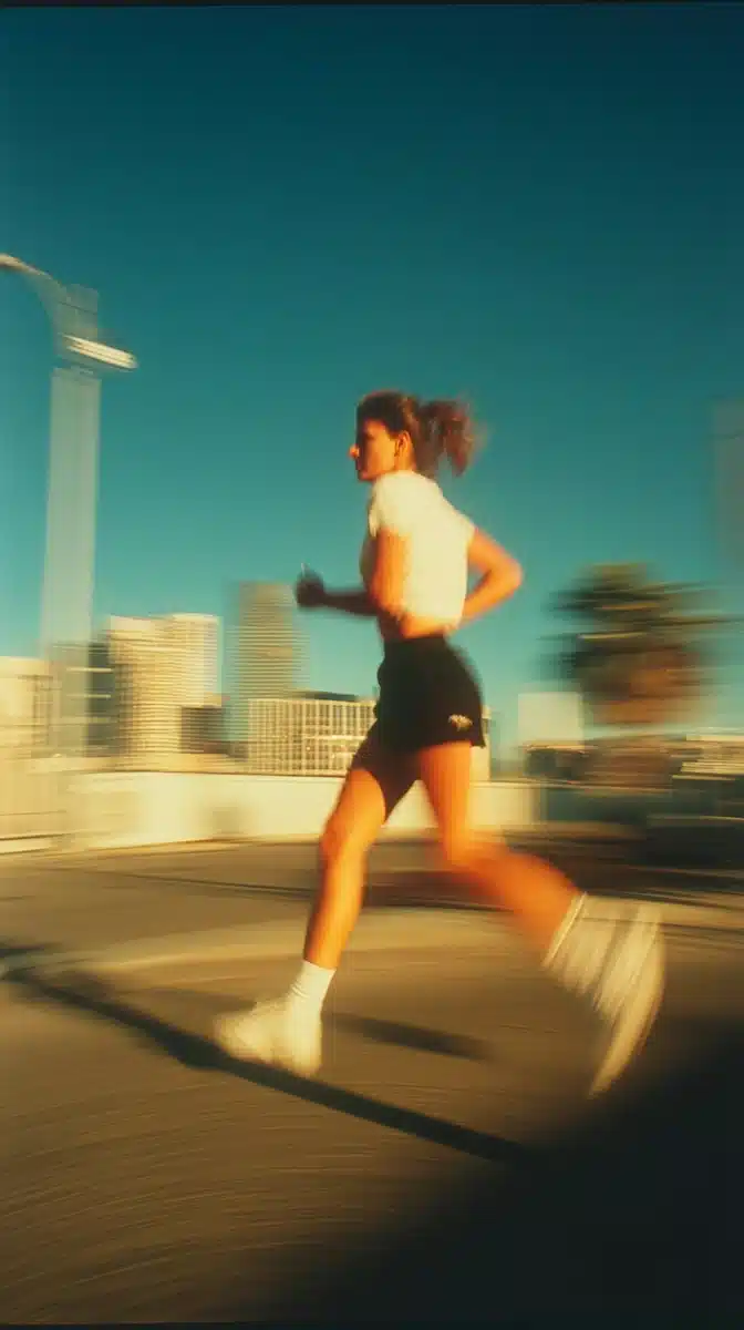 Blurry Athlete in Motion Midjourney提示词