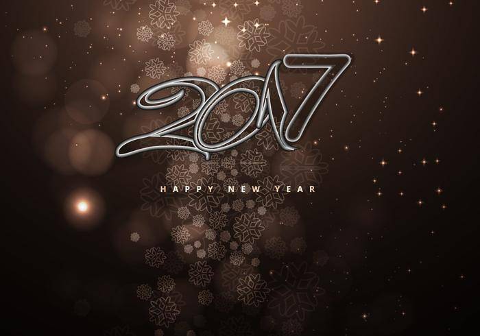 布朗装饰背景的新年2016年