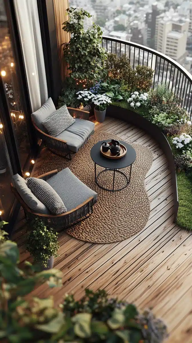 Minimalist Balcony 3D Rendering Midjourney提示词