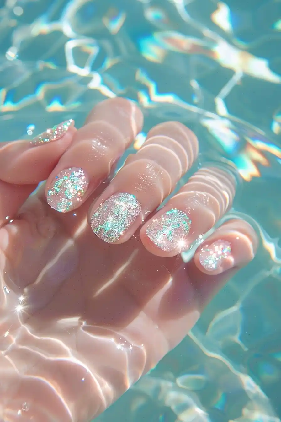 Waters Edge Nail Art Midjourney提示词