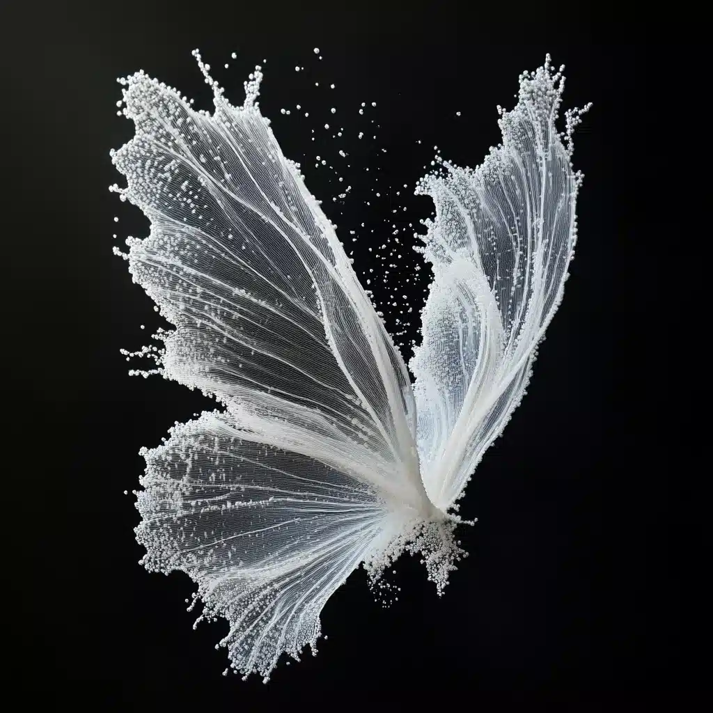Abstract White Particle Wings Midjourney提示词