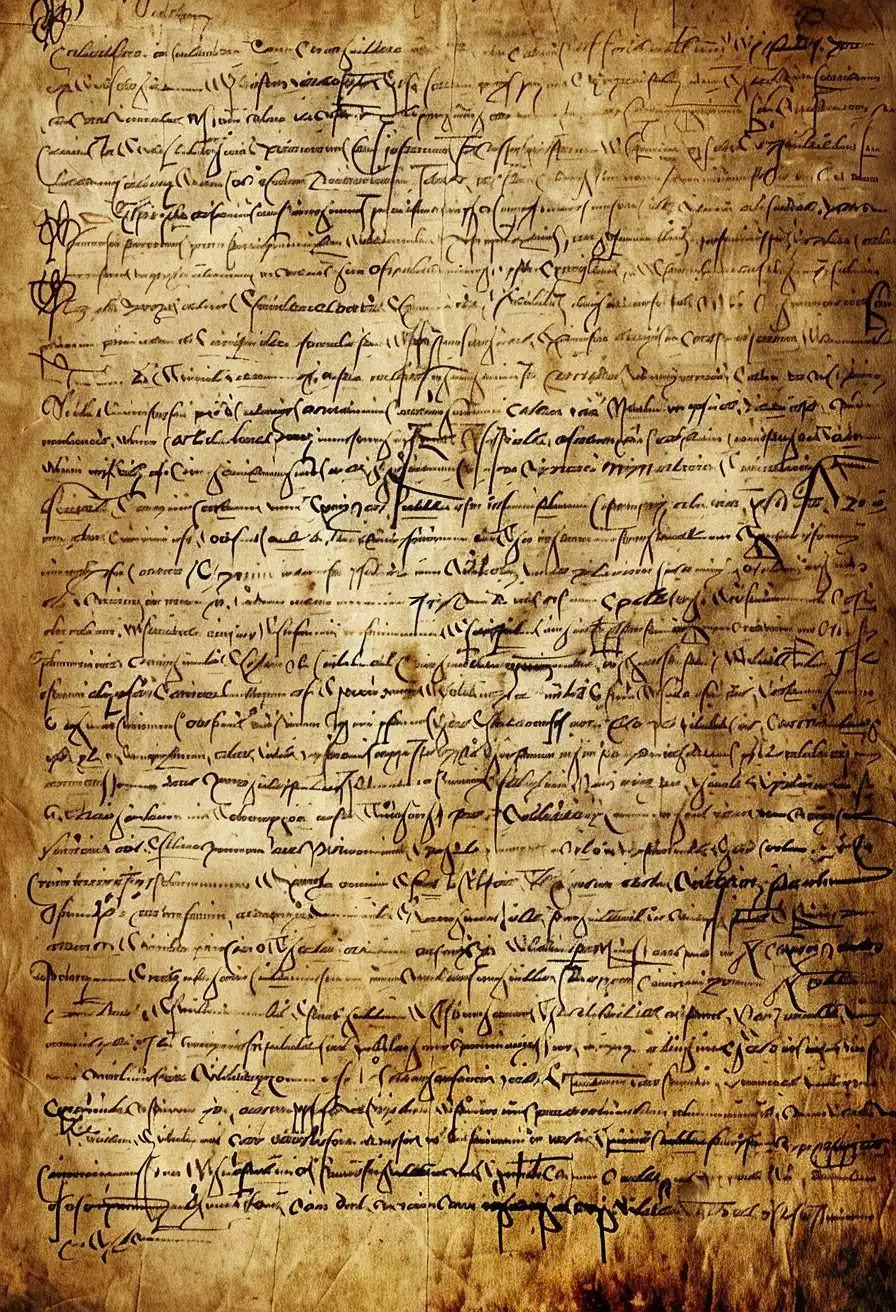 Ancient Handwritten Text on Papyrus Midjourney提示词
