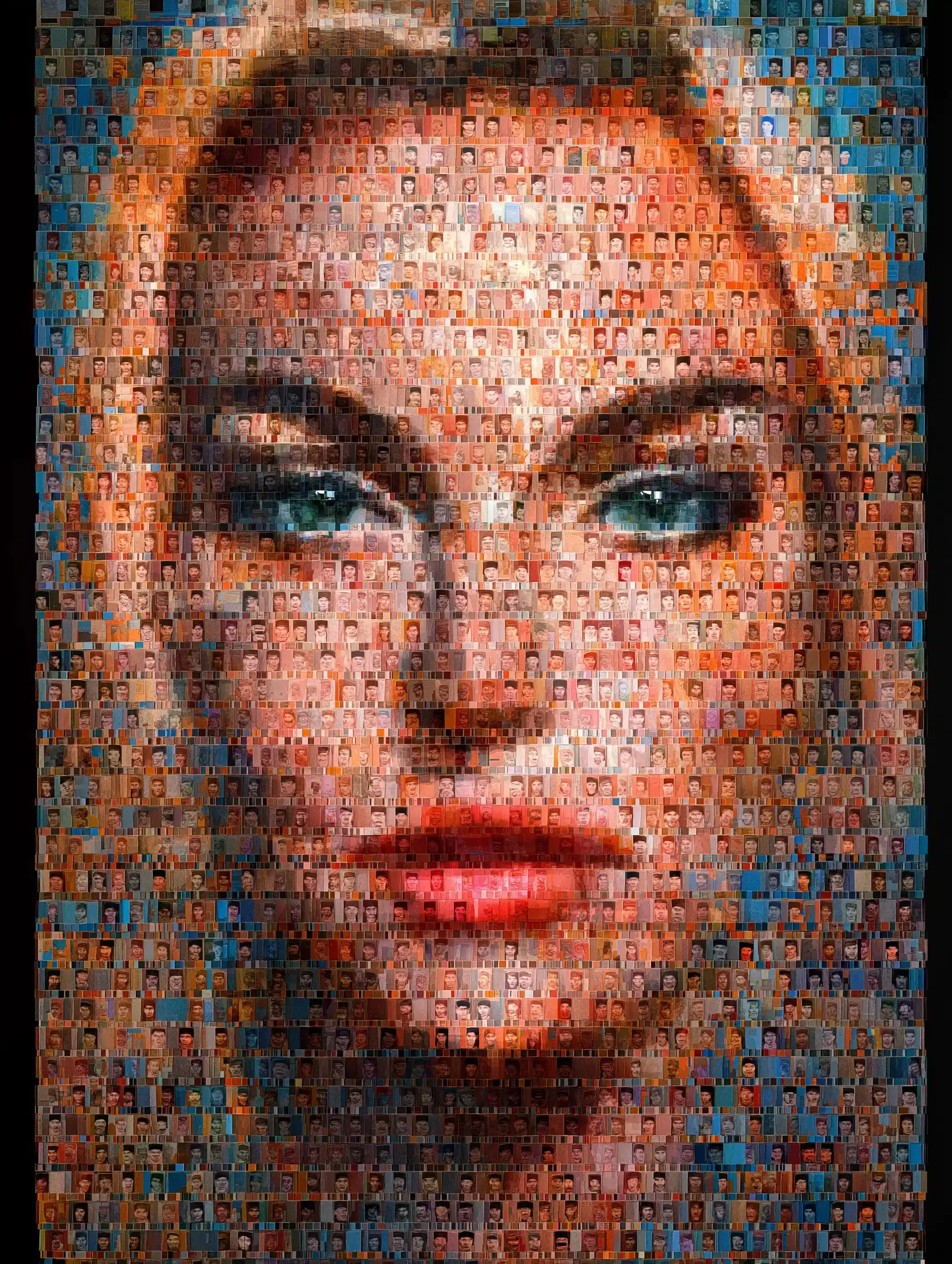 Photomosaic Womans Face Midjourney提示词