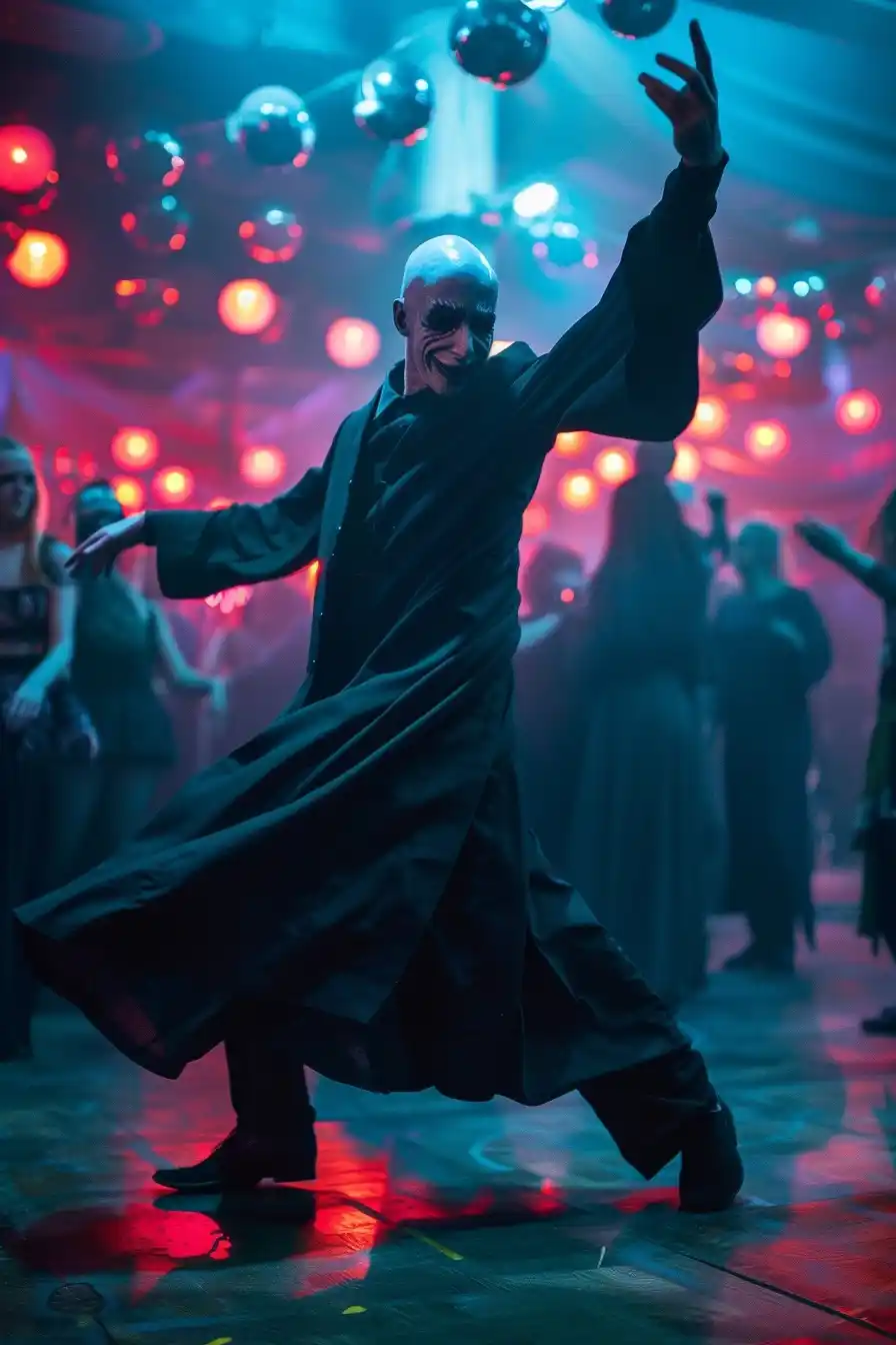 Graphic Voldemort Nightclub Midjourney提示词