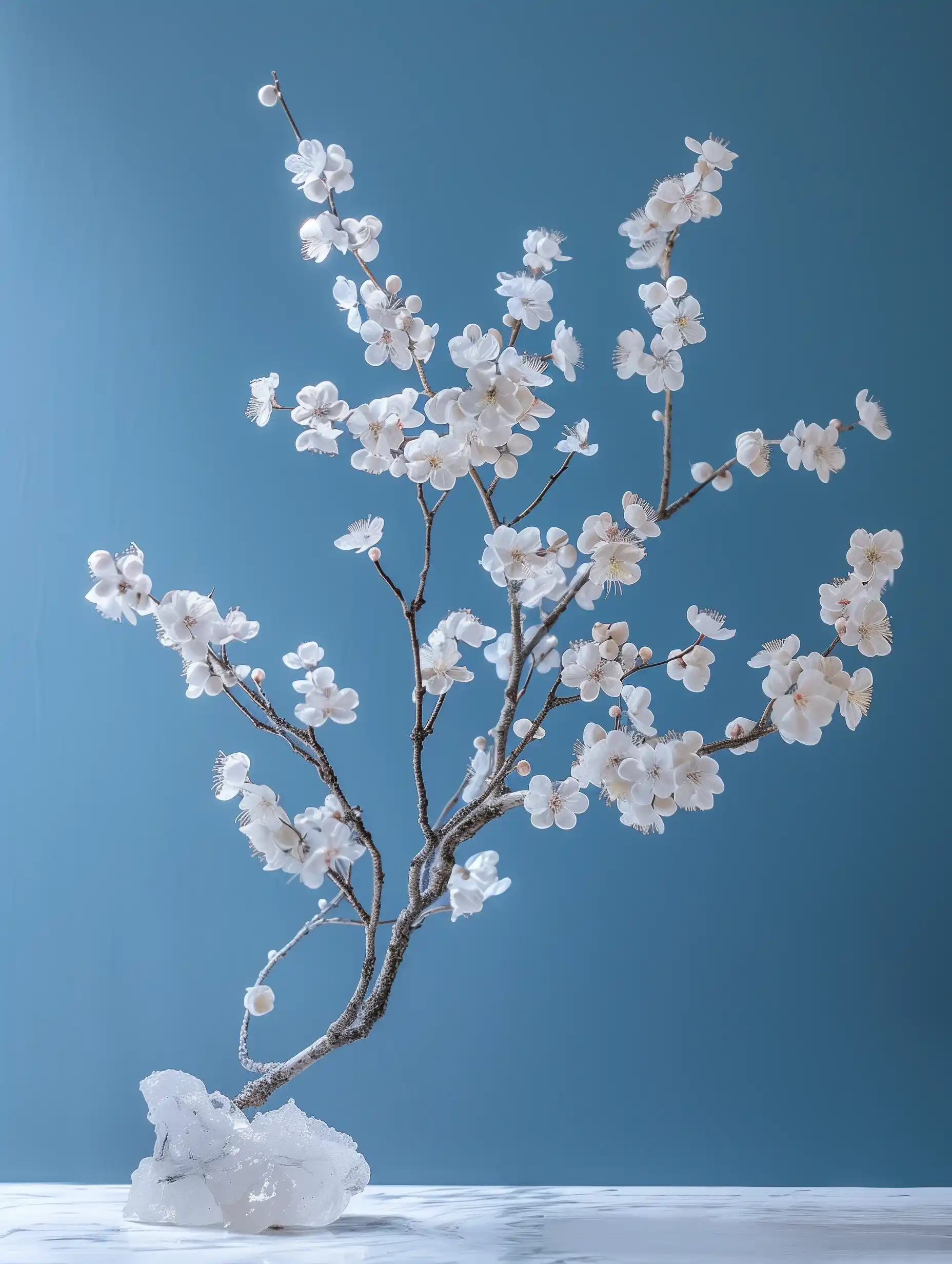 Clean Plum Blossom Photography Midjourney提示词