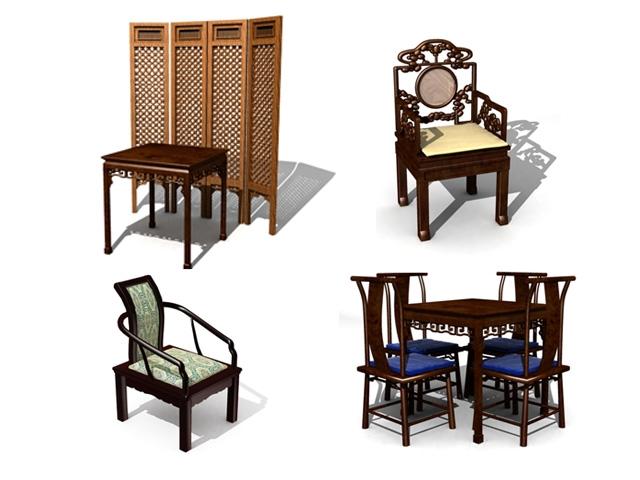 3D中式家具系列9（带材质）