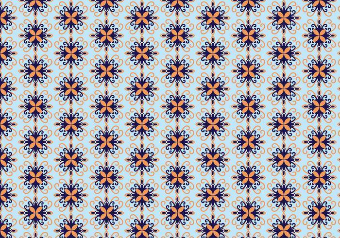马赛克花卉图案矢量