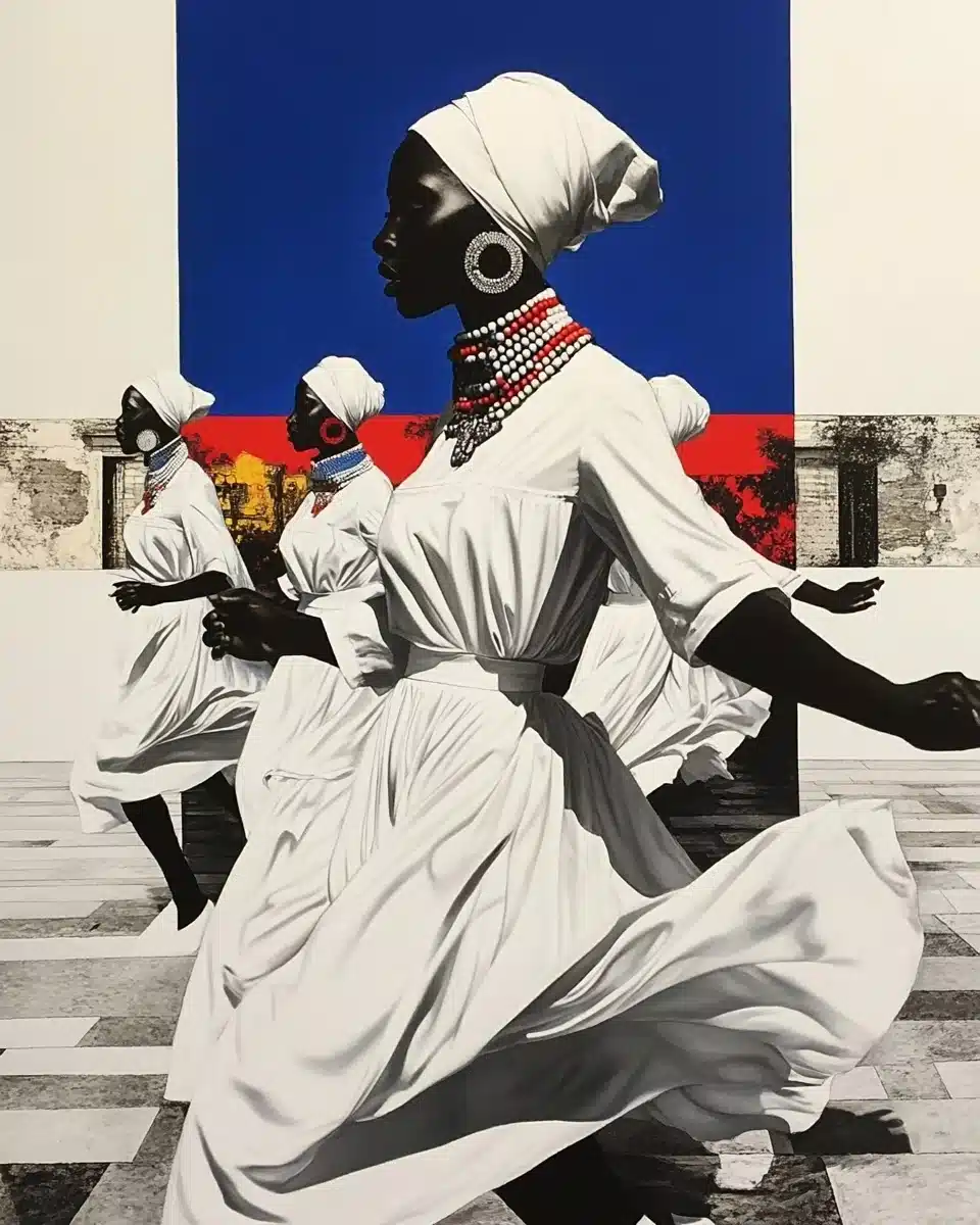 Picassos Minimalist African Ritual Midjourney提示词