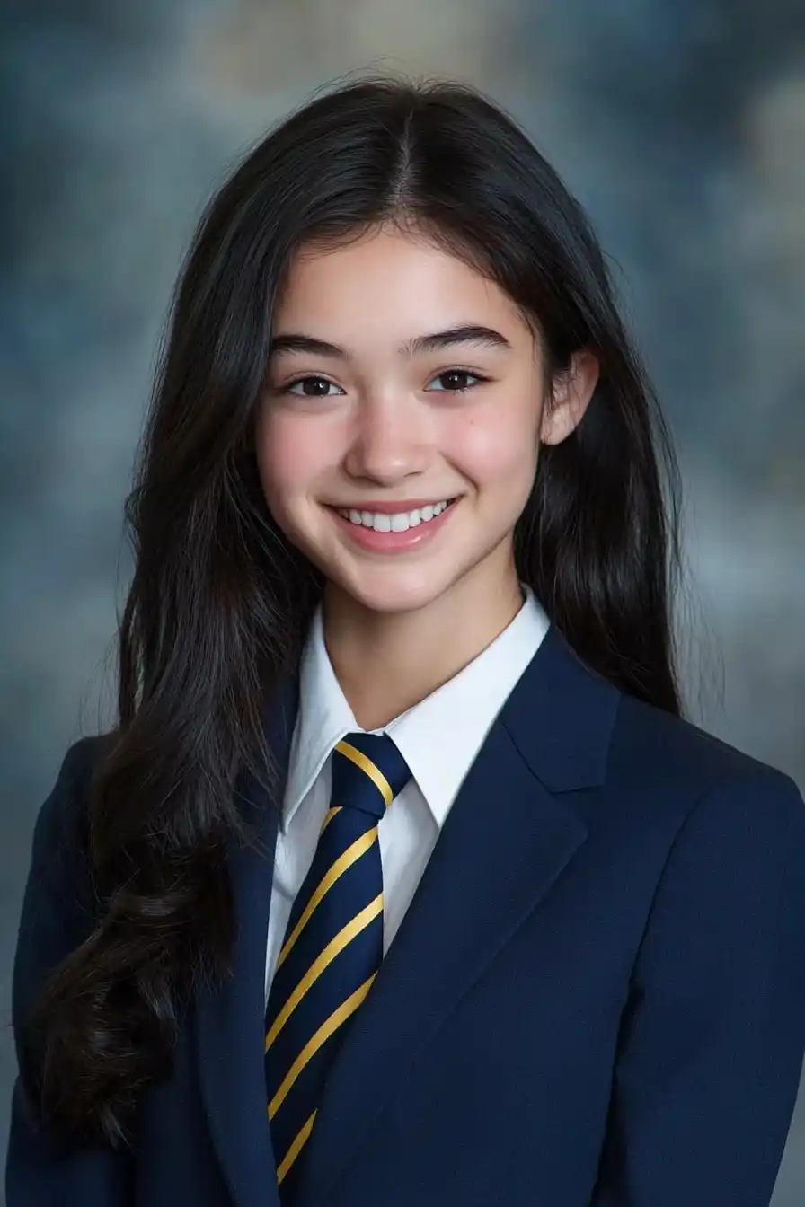 Yearbook Portrait Chinese Girl Midjourney提示词