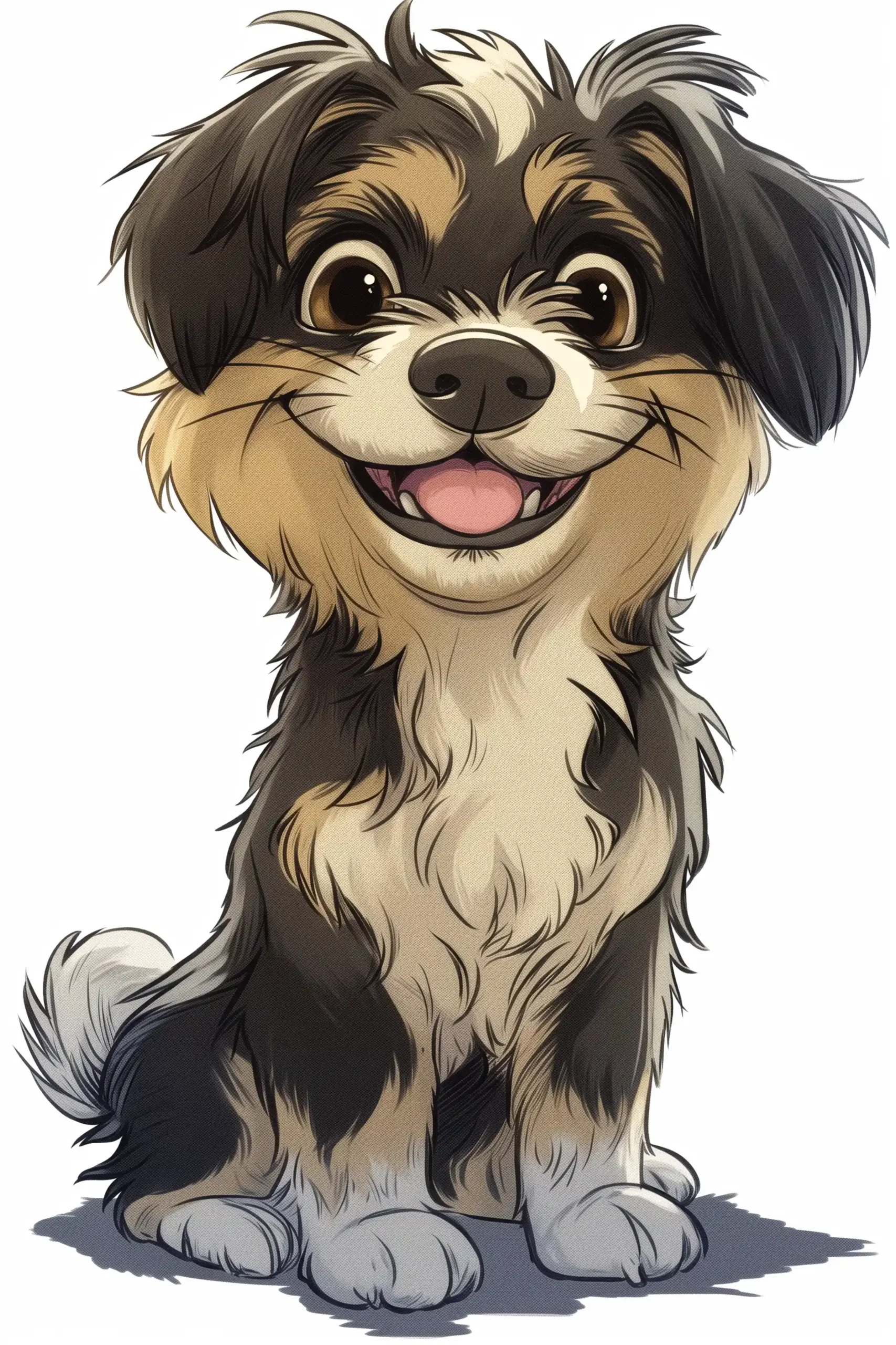 Fleischer Shih Tzu Caricature Midjourney提示词