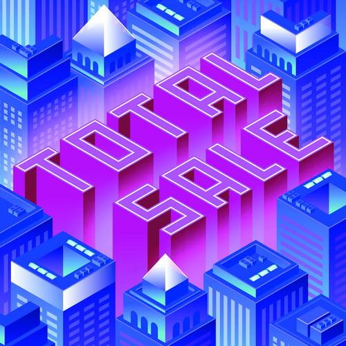 立体建筑促销海报