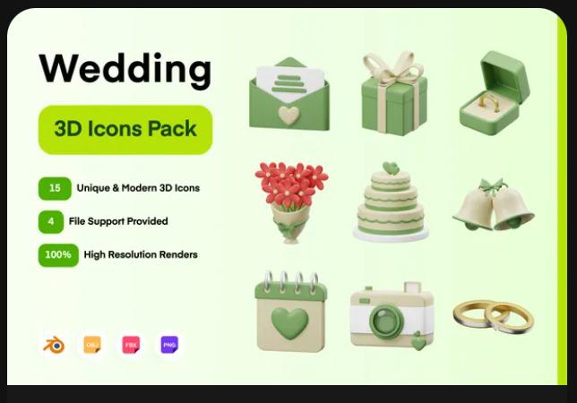 Wedding 3D Icon