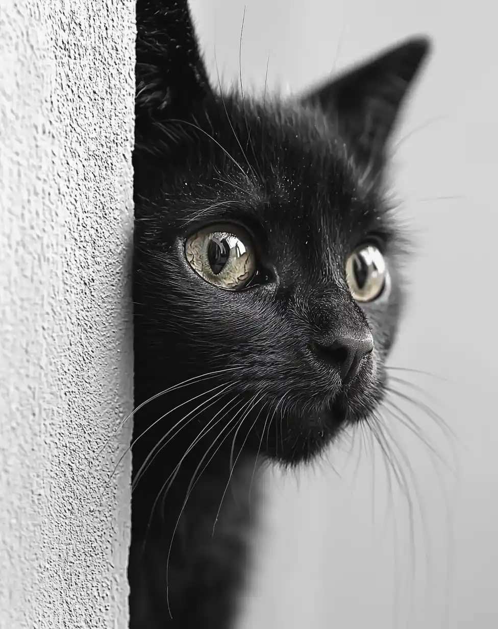 Kitten and Cat Contrast Midjourney提示词