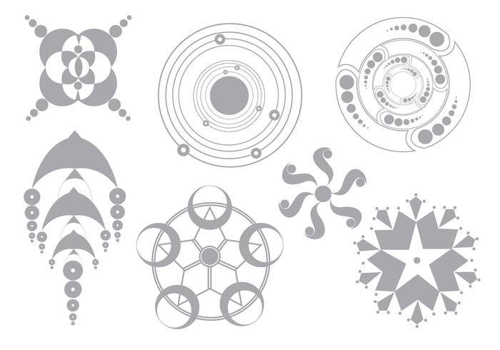 简单的矢量作物圈子