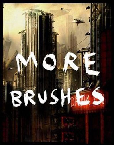 高清晰“More&nbsp;”PS笔刷