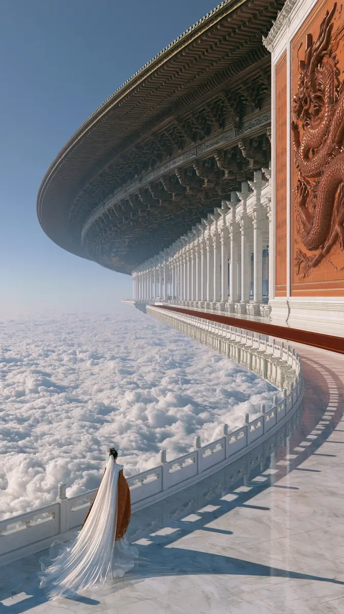 Celestial Palace Digital Painting Midjourney提示词