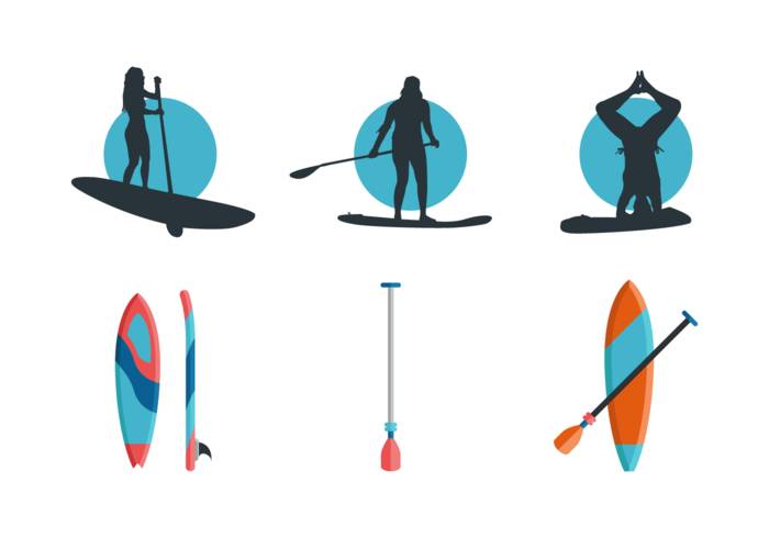 Paddleboard免费矢量包