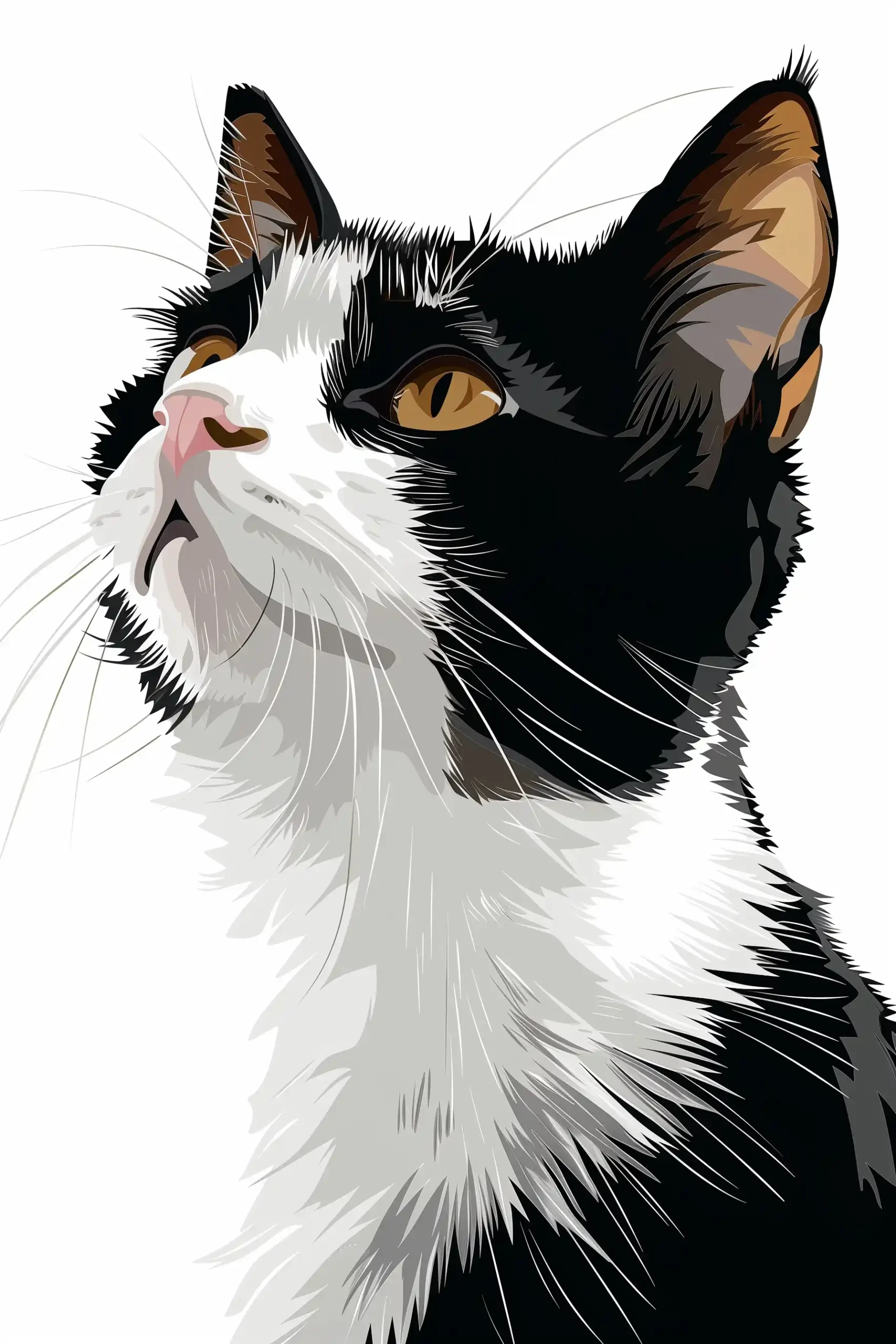 Vector Cat Portrait Midjourney提示词