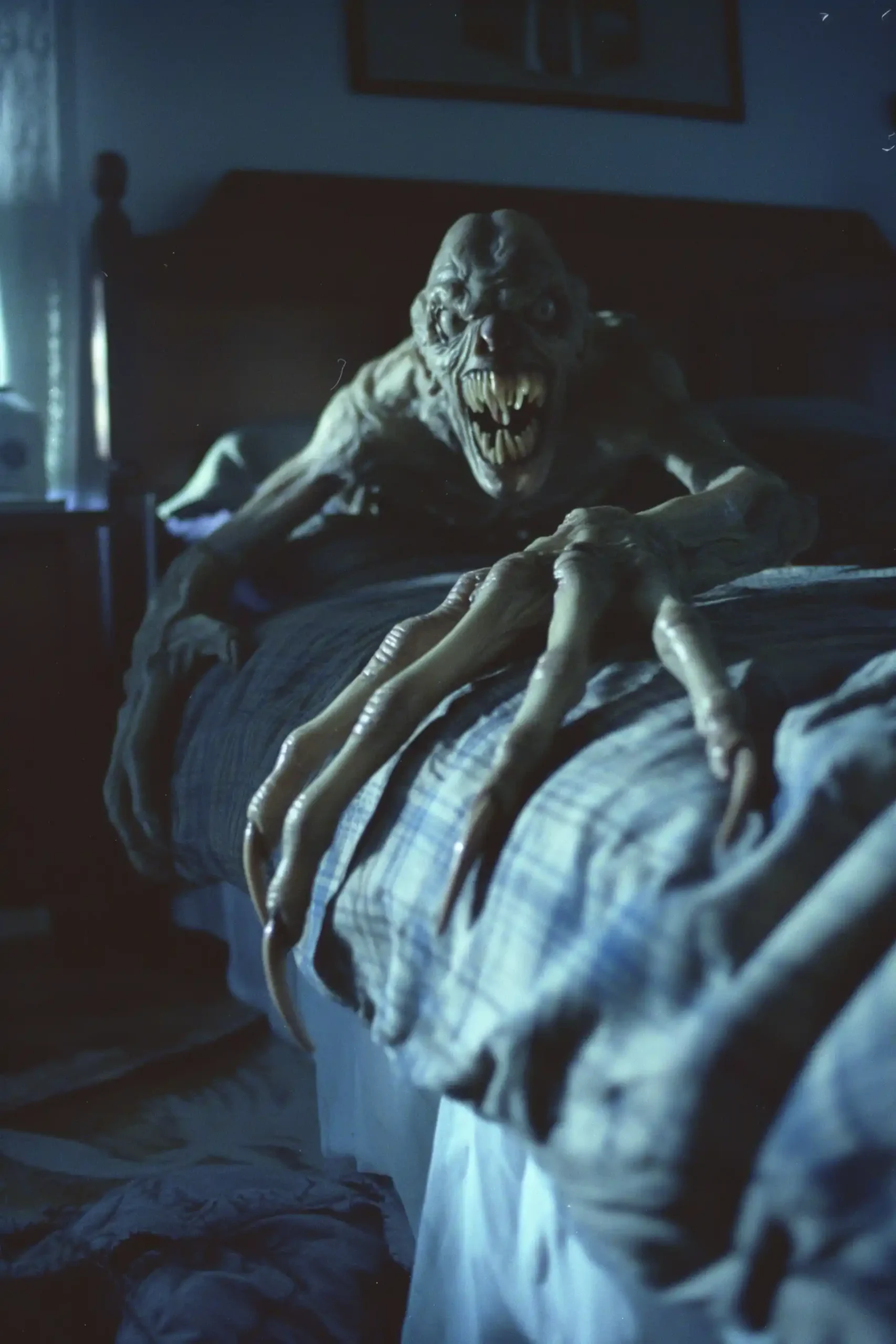 Creepy Monster Under Bed Midjourney提示词