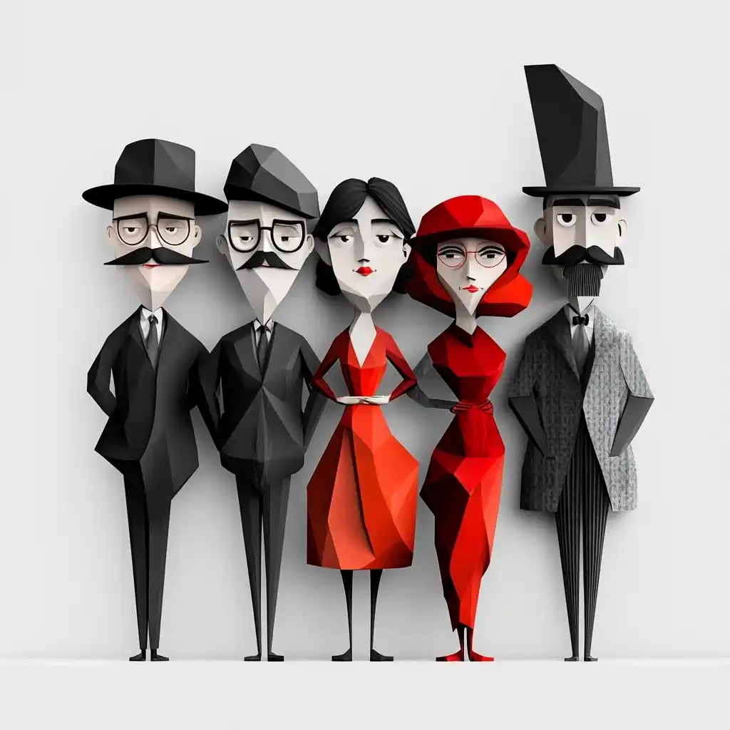 Secret Agent Educators Illustration Midjourney提示词