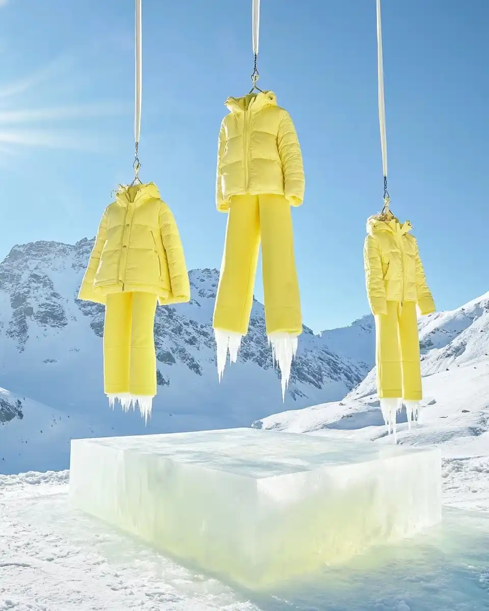 Luxury Ski Suits in Alps Midjourney提示词