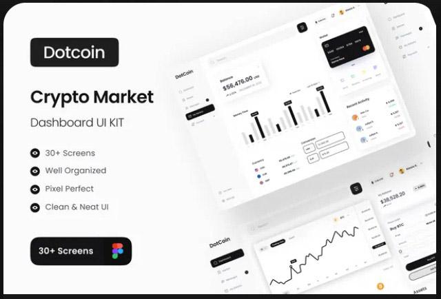 DotCoin - Crypto Market Dashboard UI KIT