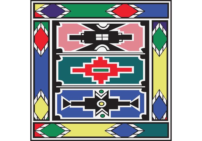 矢量背景Ndebele图稿