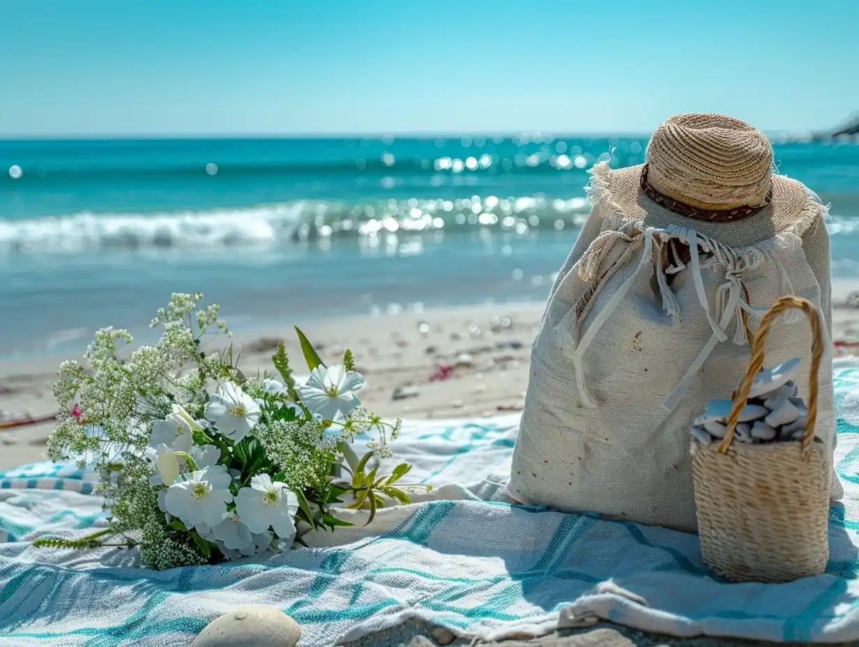 Beach Bag Still Life Midjourney提示词