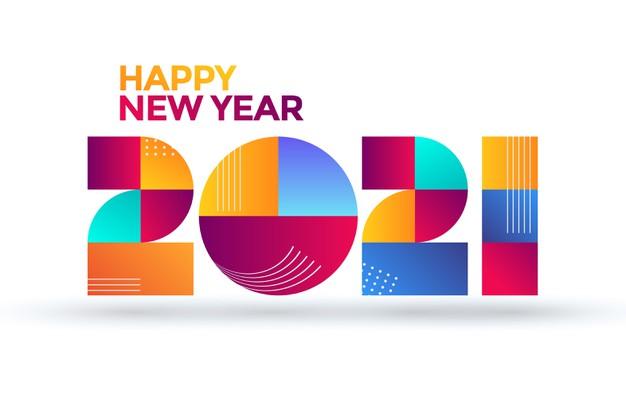 16款2021新年快乐背景黄金礼品五彩纸屑闪亮的闪光黄金数字字体设计矢量素材合集