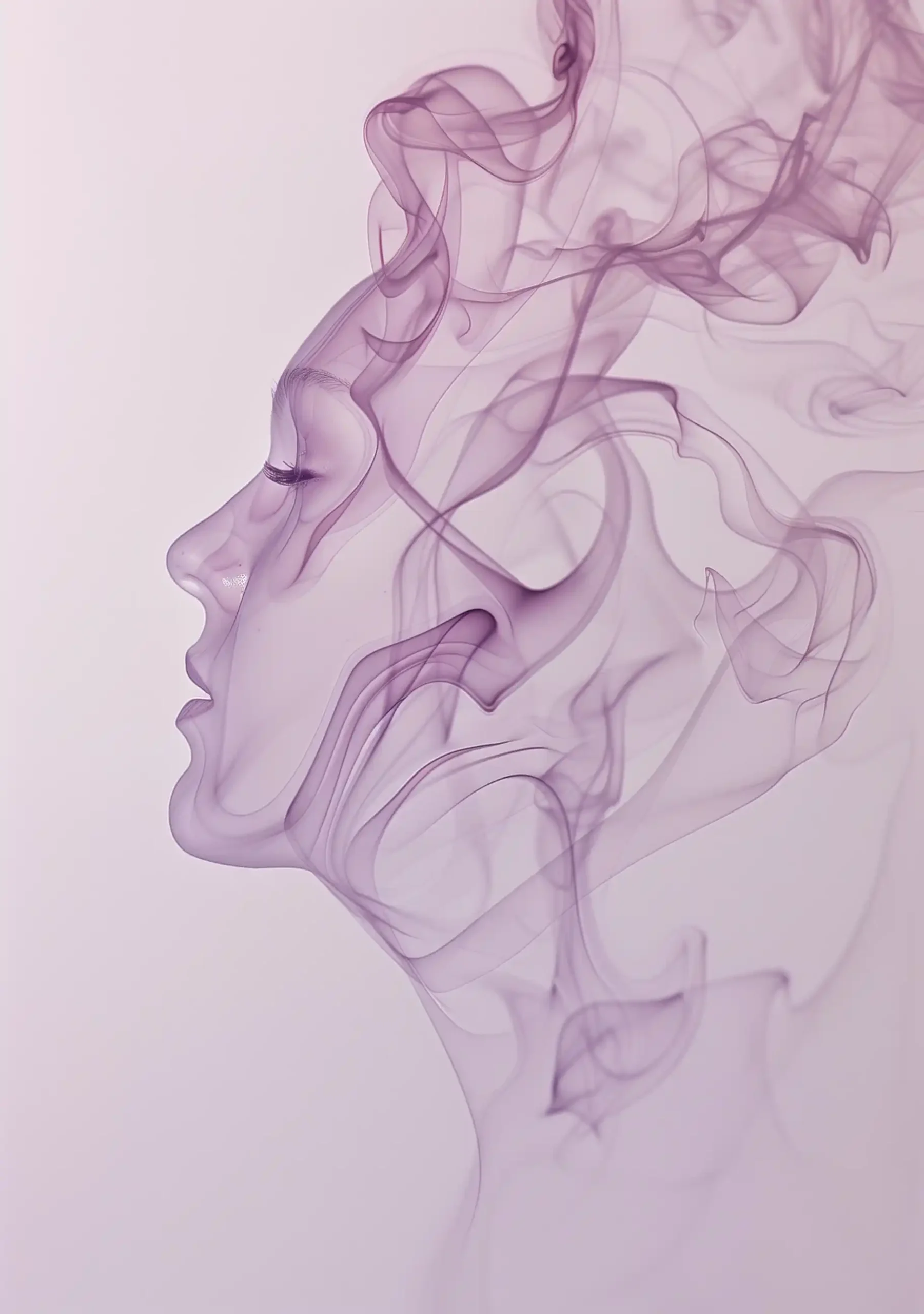 Smoke Sculpture Woman Portrait Midjourney 提示词生成效果