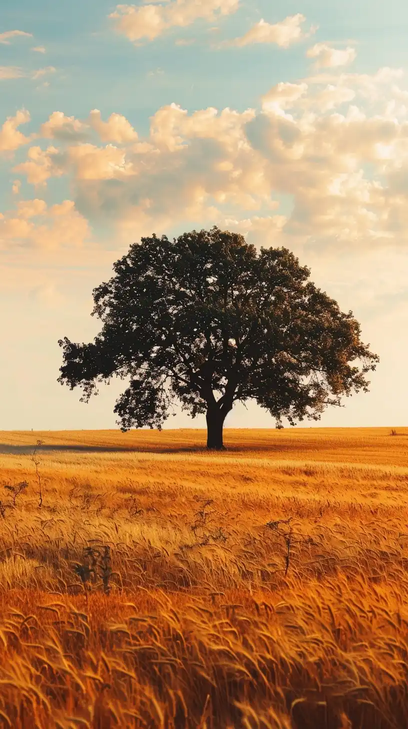 Van Gogh Oak at Sunset Midjourney提示词