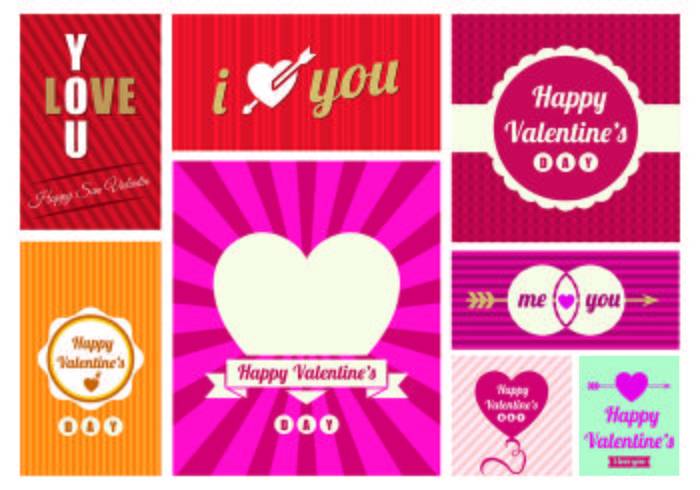 圣瓦伦丁天贺卡矢量