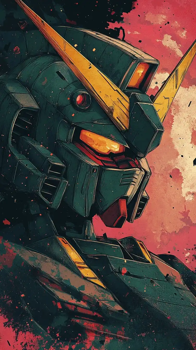 Brutalist Acid Gundam Art Midjourney提示词