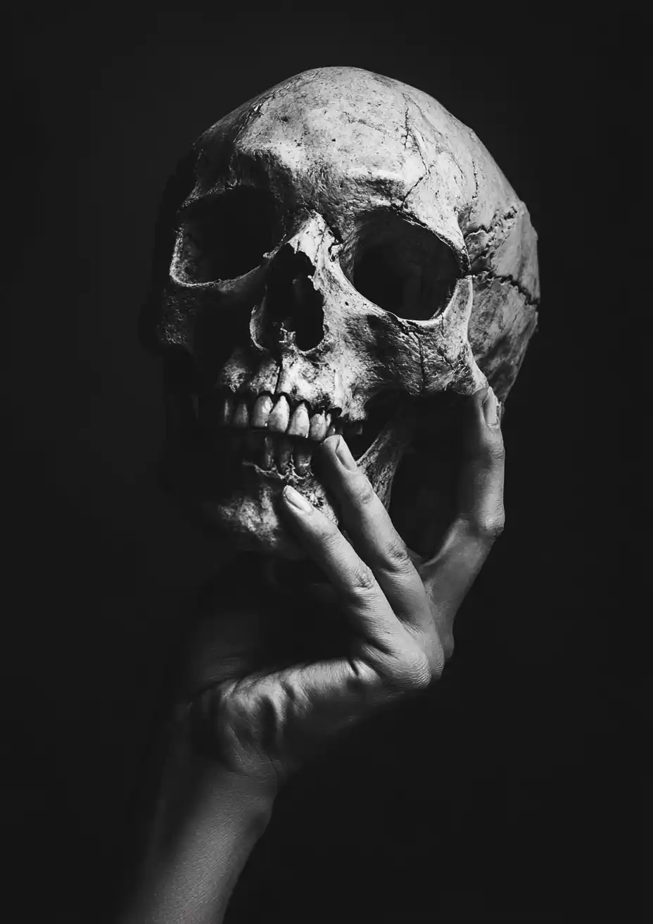 Realism Skull Portrait Midjourney提示词