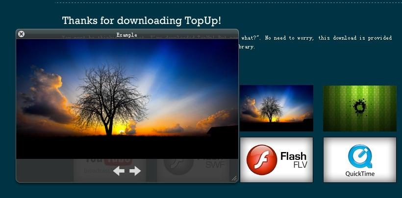 TopUp js图片展示效果