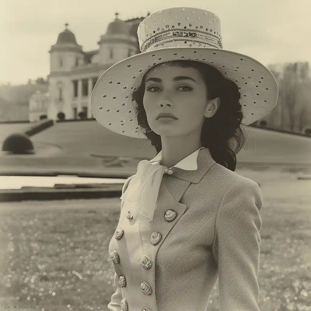 Fashion Model in Avedon Style Midjourney提示词