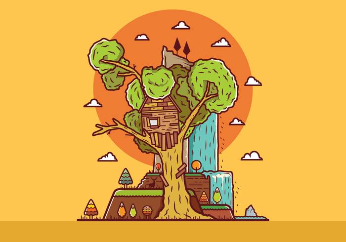 免费的树屋矢量