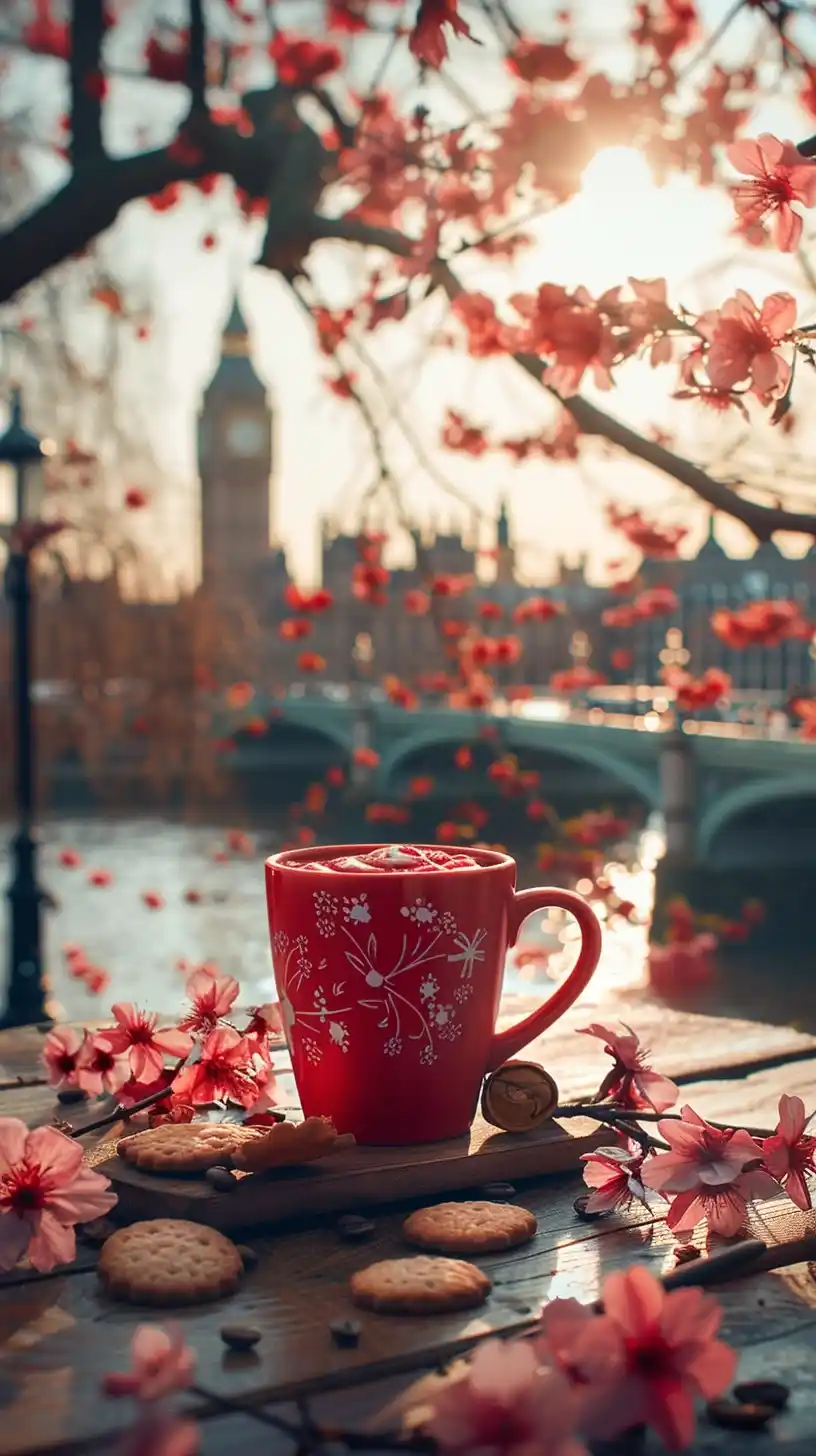 High-Resolution Sakura and Big Ben Midjourney 提示词生成效果
