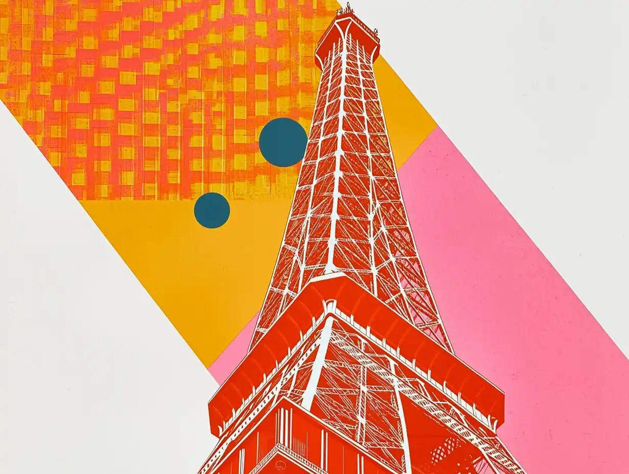 Eiffel Tower in Minimalism Midjourney提示词