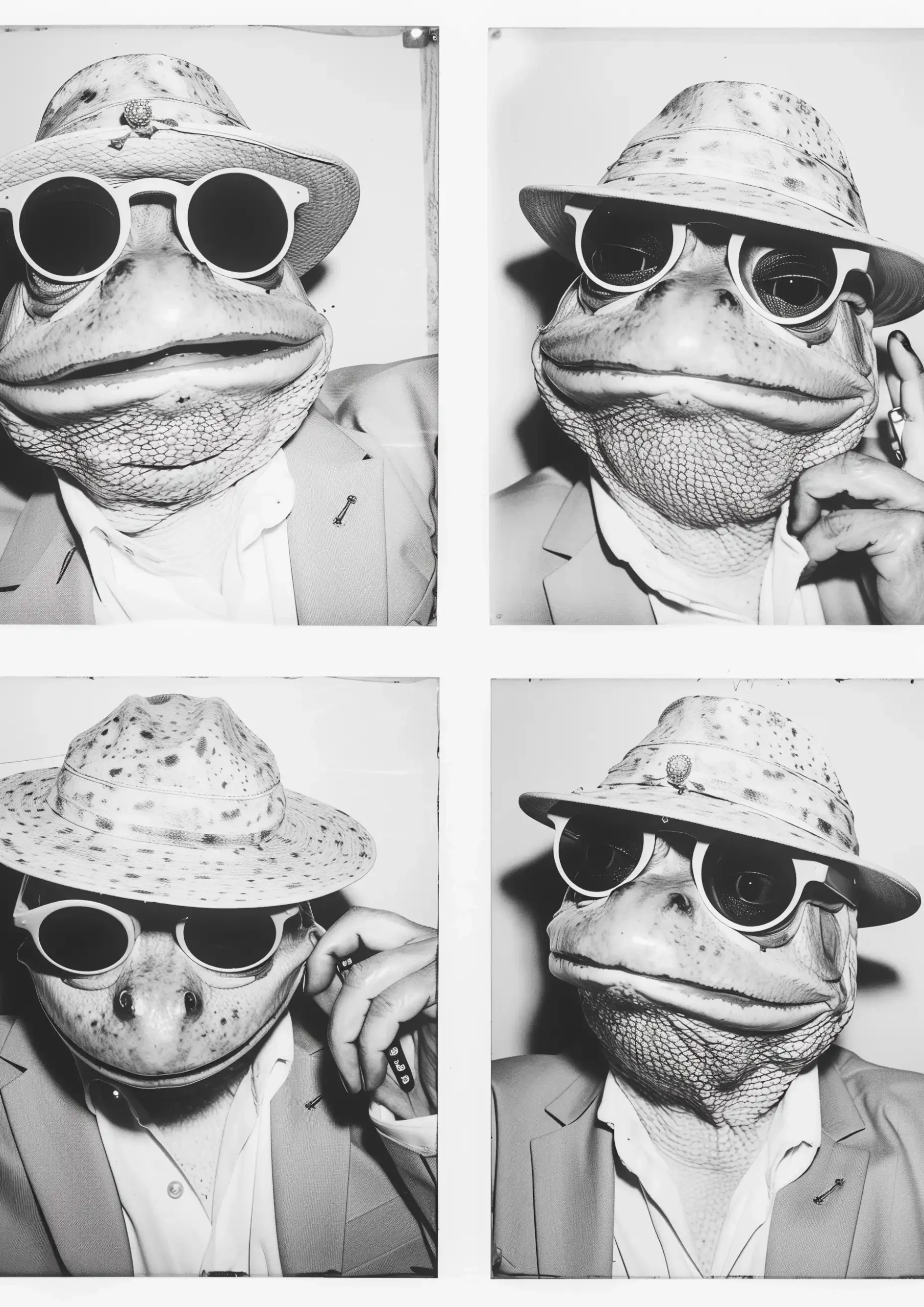 Raw Pepe Frog Photostrip Midjourney提示词