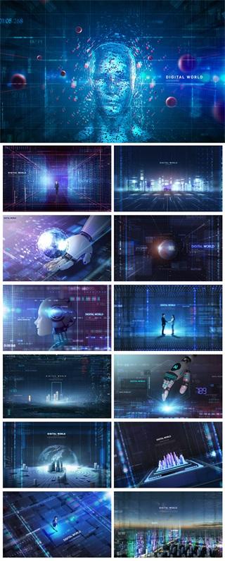 14款人工智能大数据网络城市科技海报PSD格式2023226