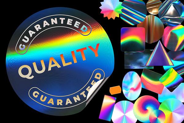 Iridescent foil vector backgrounds