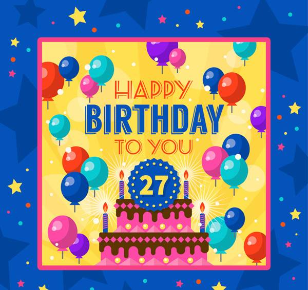 蛋糕生日贺卡