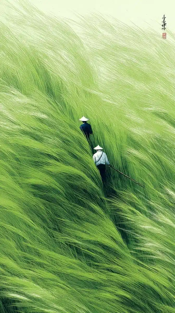 Chinese Farmers in Enesis Style Midjourney提示词