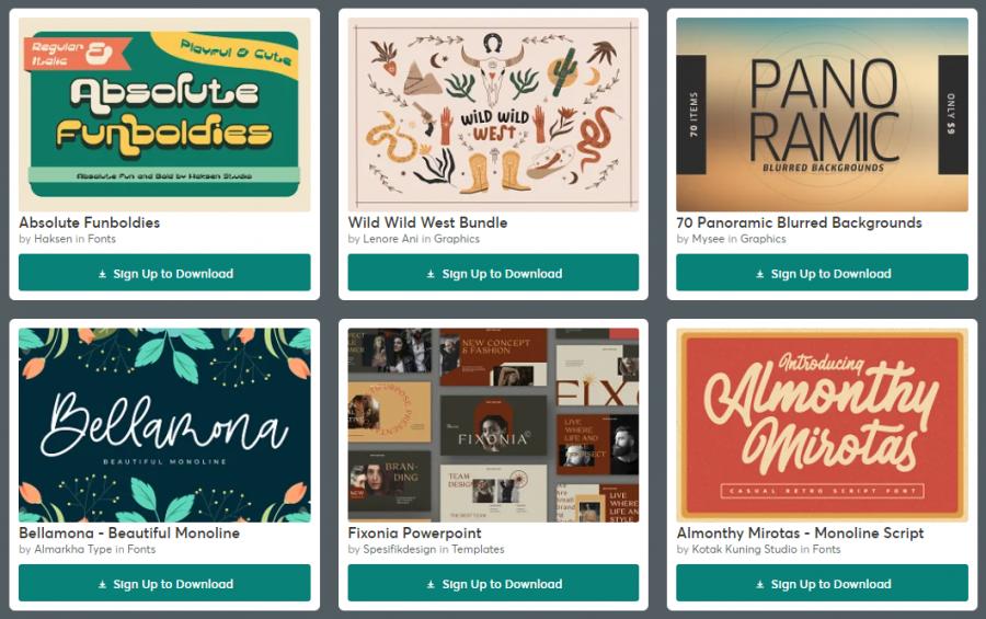 （2021年2月23日）CreativeMarket网站本周免费资源打包