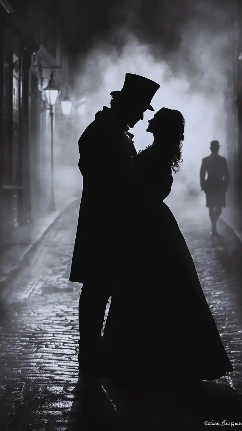 Silhouette of Violence in 1800s Midjourney提示词