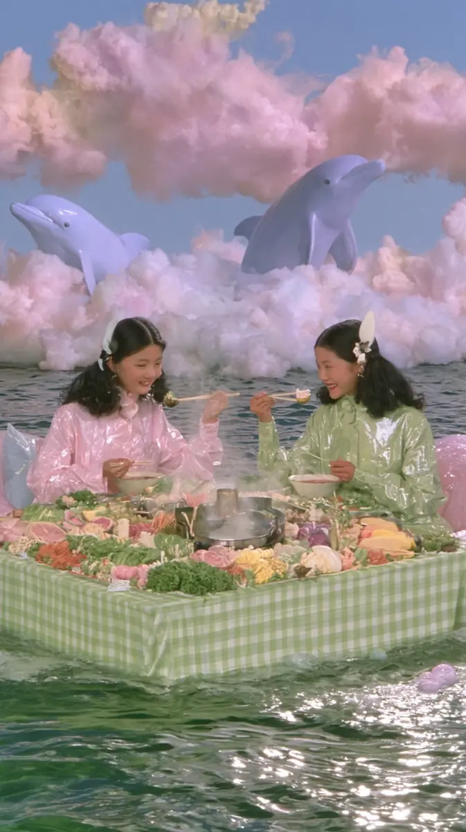 Ocean Hotpot Girls Illustration Midjourney提示词