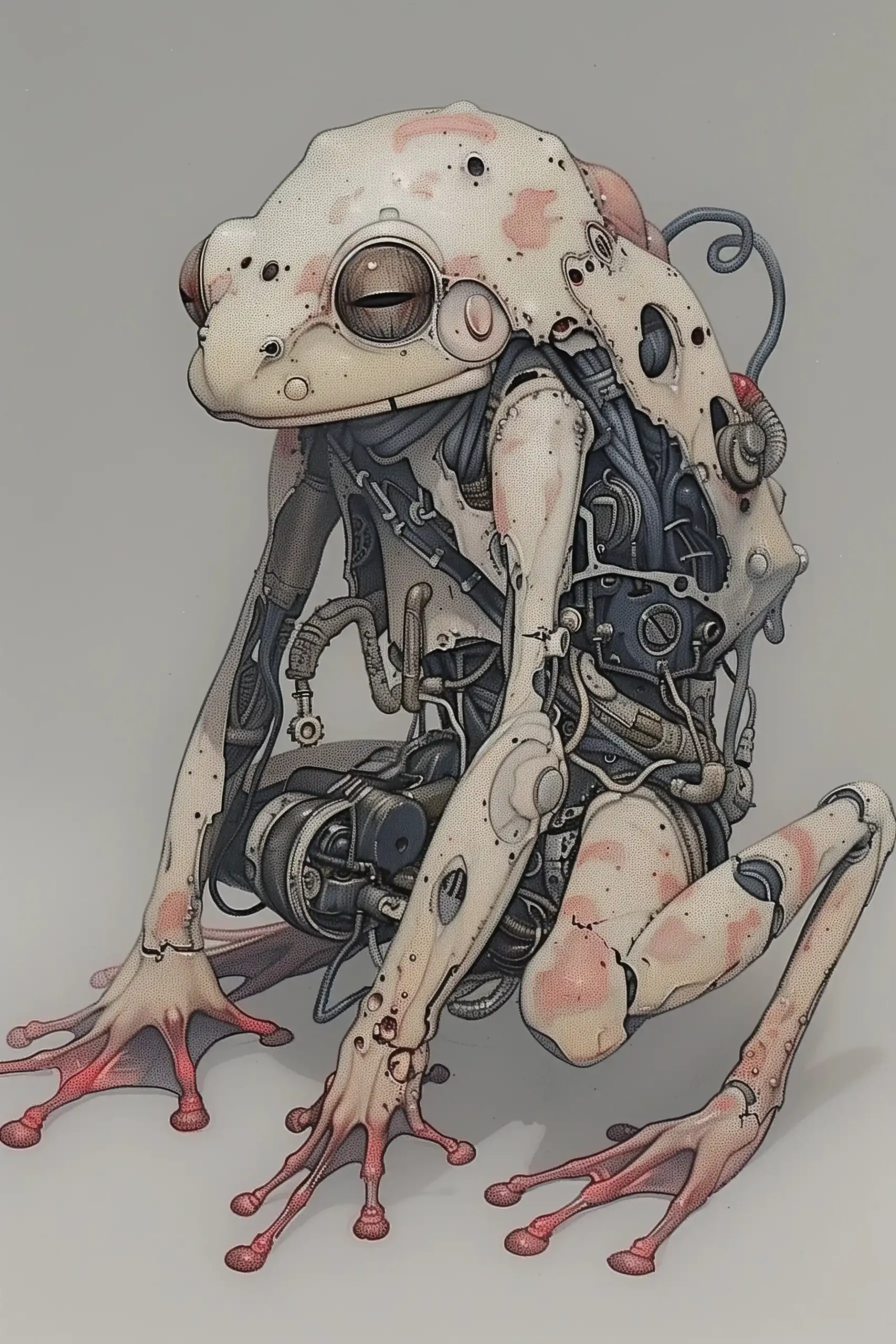 Stylized Eight-Legged Frog Midjourney提示词